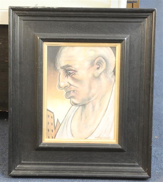 § Peter Howson (1958-) Head study 10 x 7.5in.
